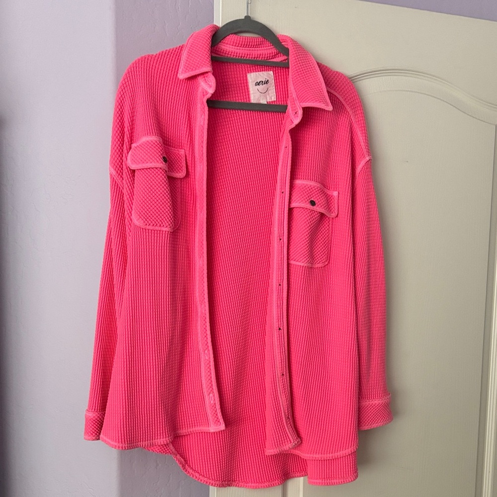 Aerie Waffle Shacket